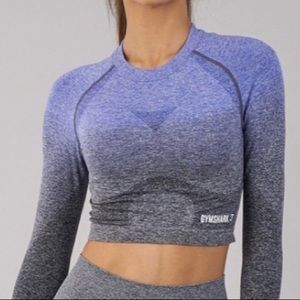 Gymshark Ombré Seamless Crop Top Size Small